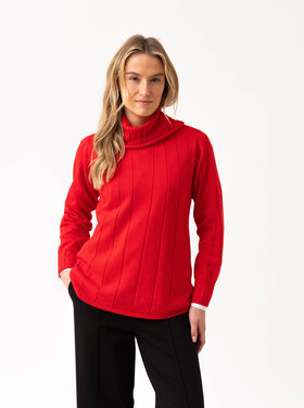 MARBLE LIPSTICK TURTLENECK