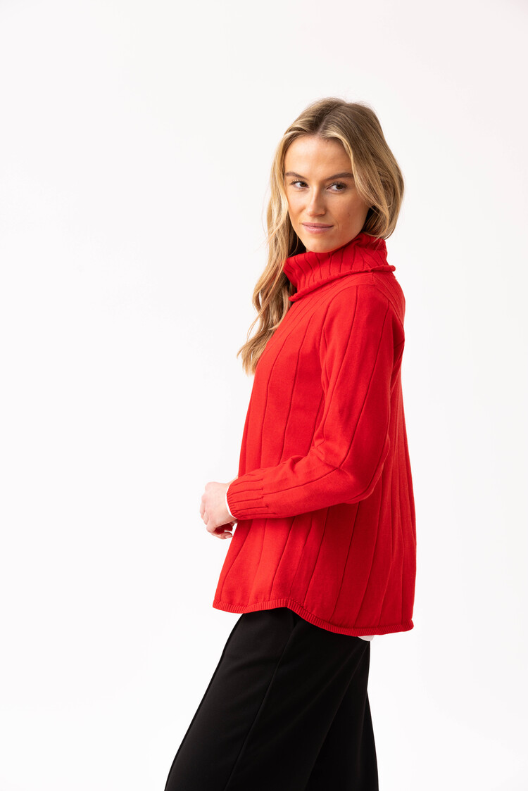 MARBLE LIPSTICK TURTLENECK