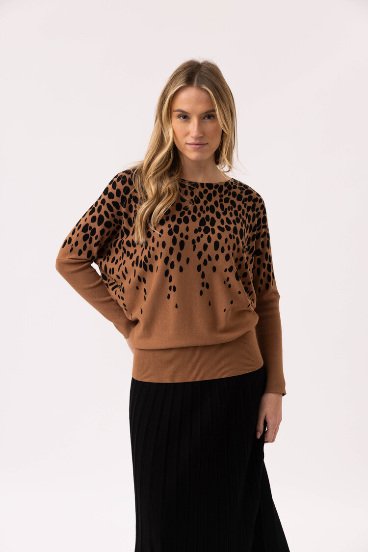 MARBLE MOCHA SPOTS SWEATER