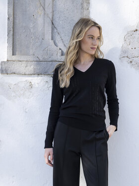 MARBLE DOTTED LINES SWEATER