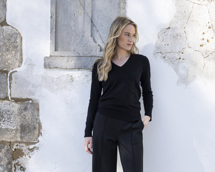 MARBLE DOTTED LINES SWEATER