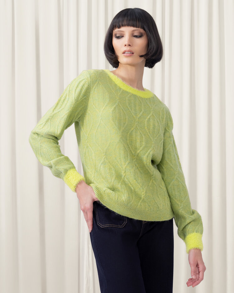 ELANA WANG KEYLIME SWEATER