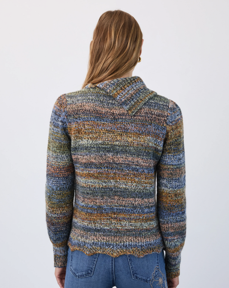 FDJ SPRUCE MIX ENVELOPE COLLAR SWEATER