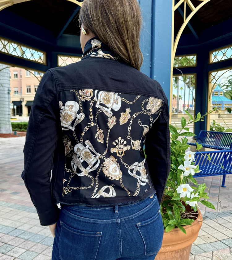 STACY BRADLEY ICONIC STAMP JEAN JACKET