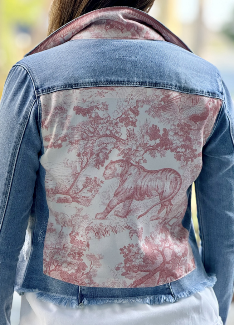 STACY BRADLEY ICONIC TOILE JEAN JACKET