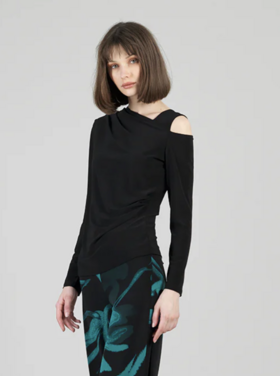 CLARA SUNWOO ANGLED SHOULDER TOP