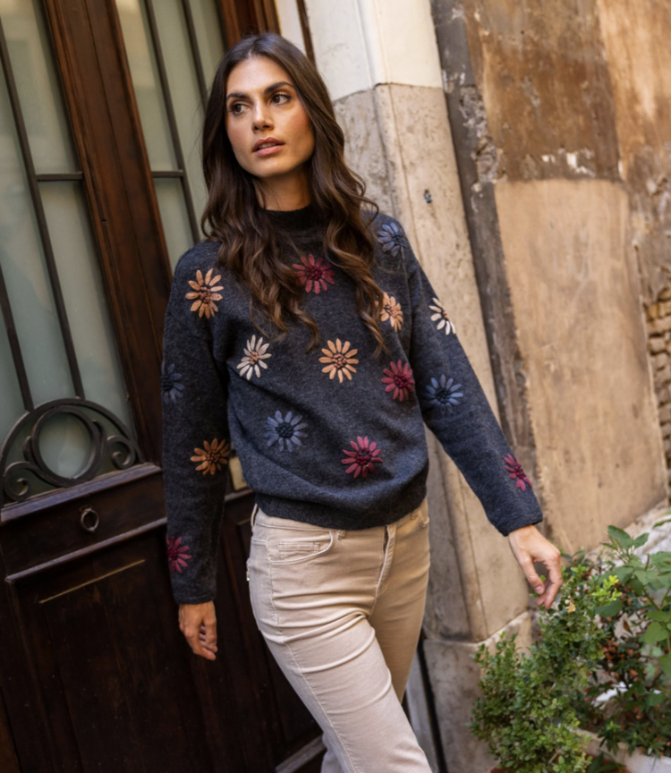 CHARLIE B. FLOWER PETALS SWEATER
