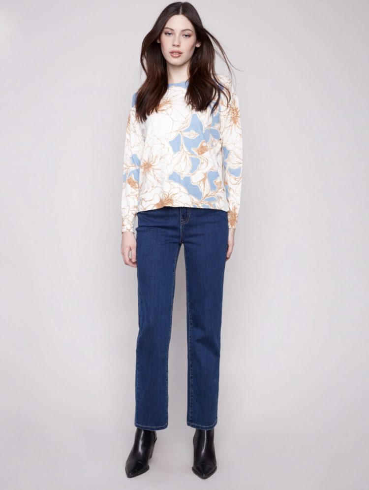 CHARLIE B. MARIGOLD FLOWERS SWEATER