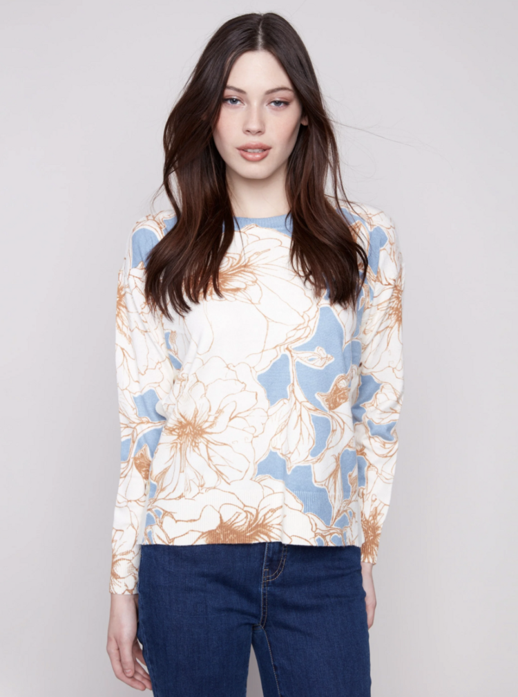 CHARLIE B. MARIGOLD FLOWERS SWEATER