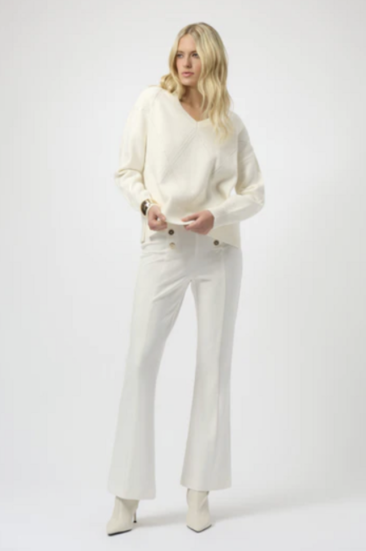 JOSEPH RIBKOFF WINTER WHITE SAILOR PANT