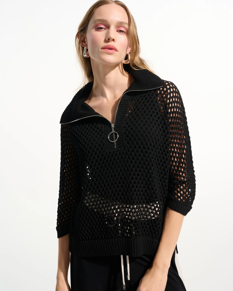 JOSEPH RIBKOFF SPORT CROCHET PULLOVER