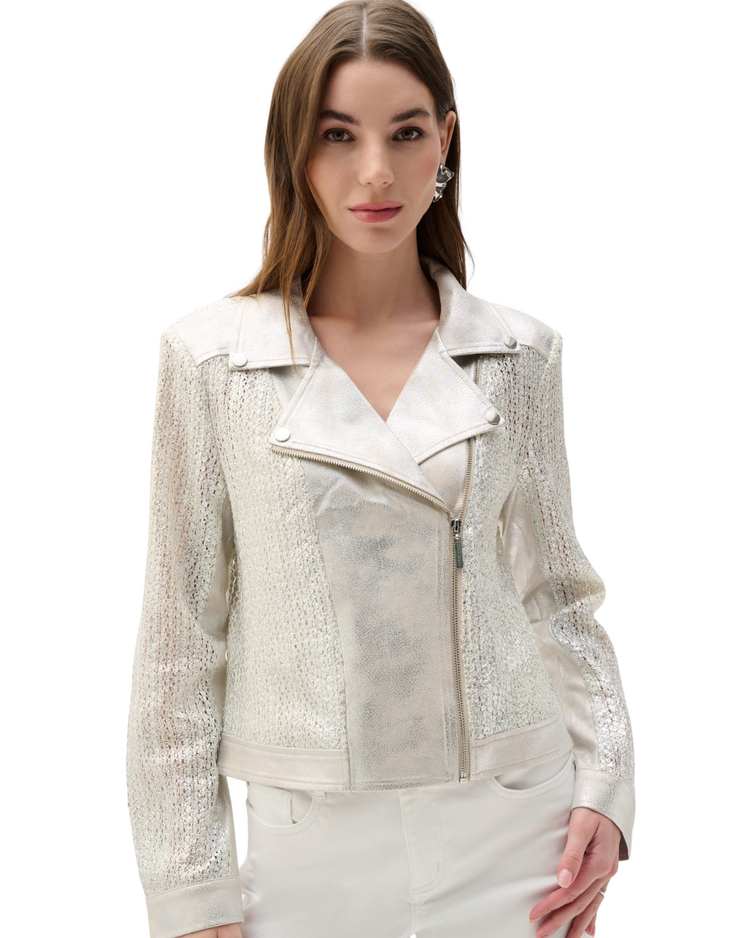 JOSEPH RIBKOFF CHAMPAGNE SHINE JACKET