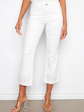 CHARLIE B. DIAMOND DENIM FLARE PANT