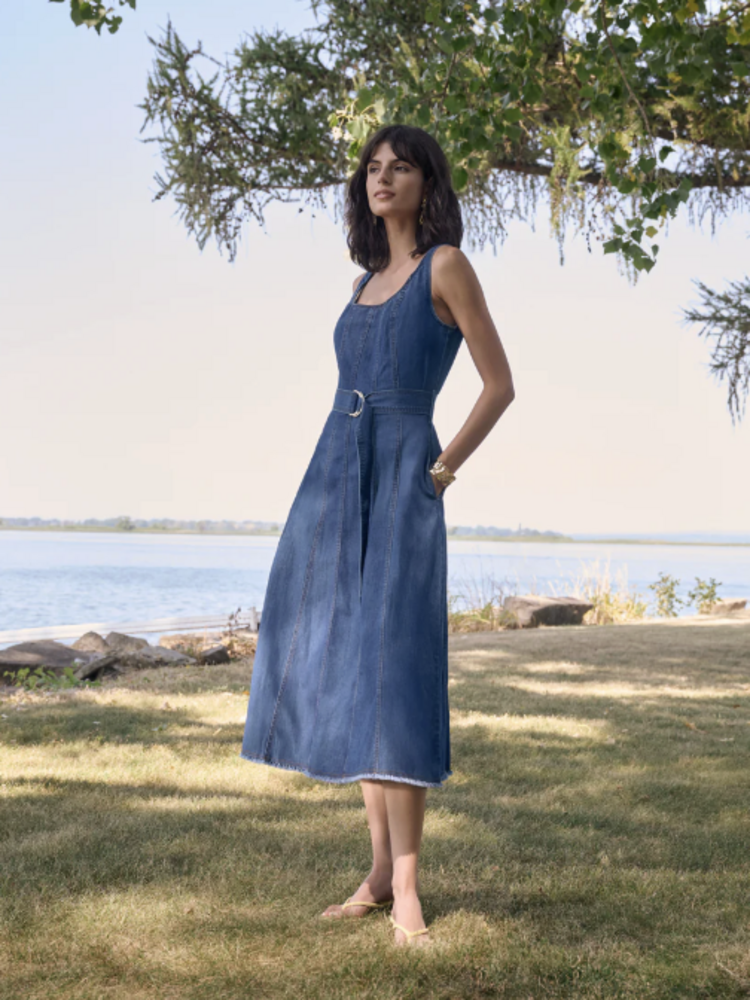 JOSEPH RIBKOFF HORIZON DENIM DRESS