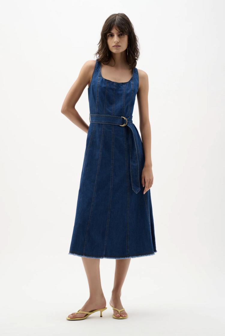 JOSEPH RIBKOFF HORIZON DENIM DRESS