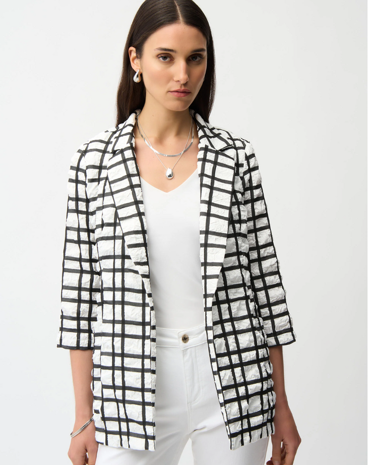 JOSEPH RIBKOFF CHECK BLAZER