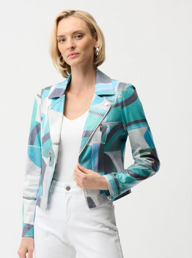 JOSEPH RIBKOFF WATERS LEATHER JACKET