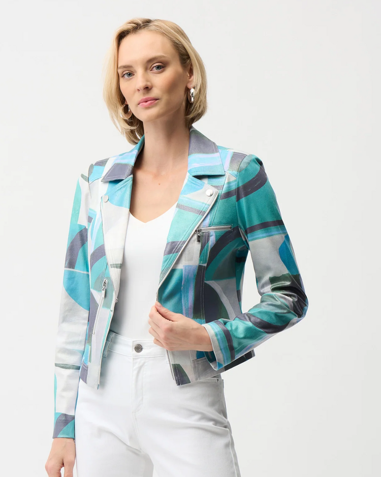 JOSEPH RIBKOFF WATERS LEATHER JACKET