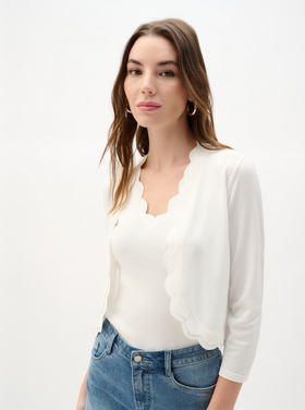 JOSEPH RIBKOFF SCALLOPED CARDGIAN