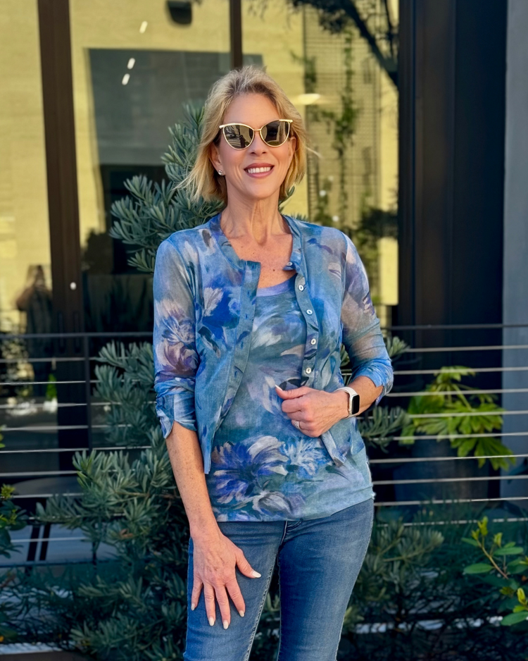 PETIT POIS BLUES CARDIGAN