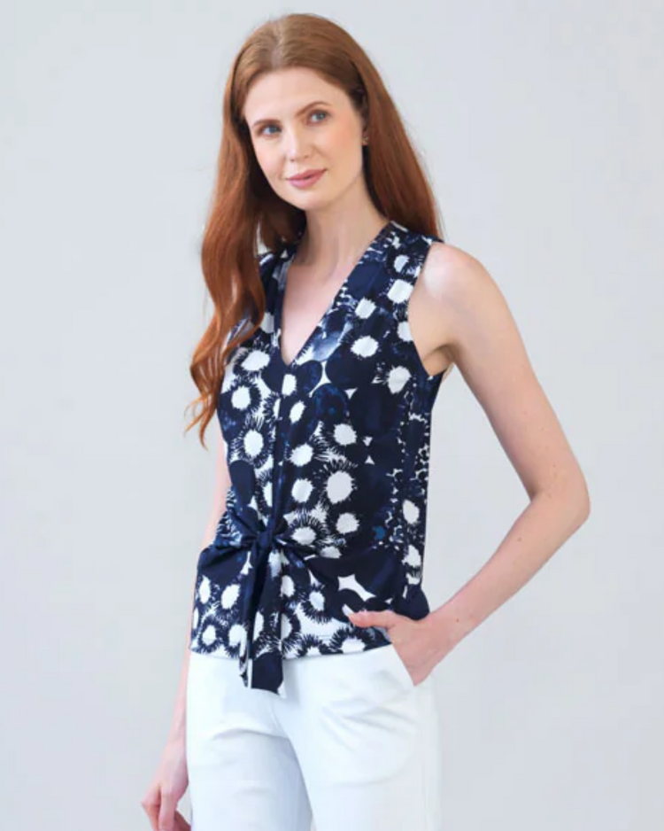 CLARA SUNWOO AZURE TIE TOP