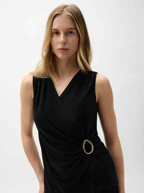 JOSEPH RIBKOFF GOLDEN TOUCH WRAP TOP