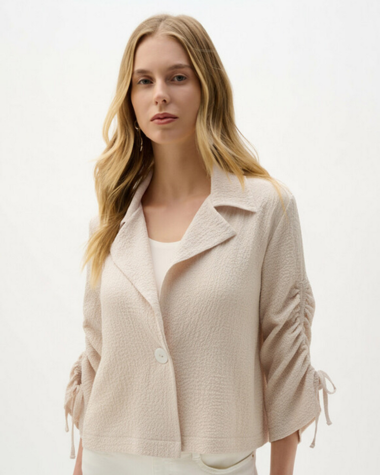 JOSEPH RIBKOFF MOONSTONE TEXTURED BLAZER