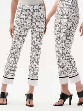 JOSEPH RIBKOFF NAUTICAL GRID PANT