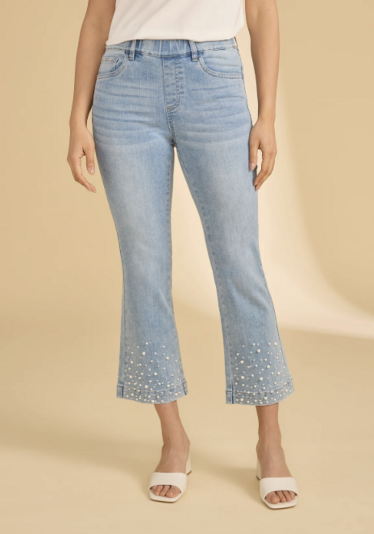 FDJ PEARL HEM BOOT CROP