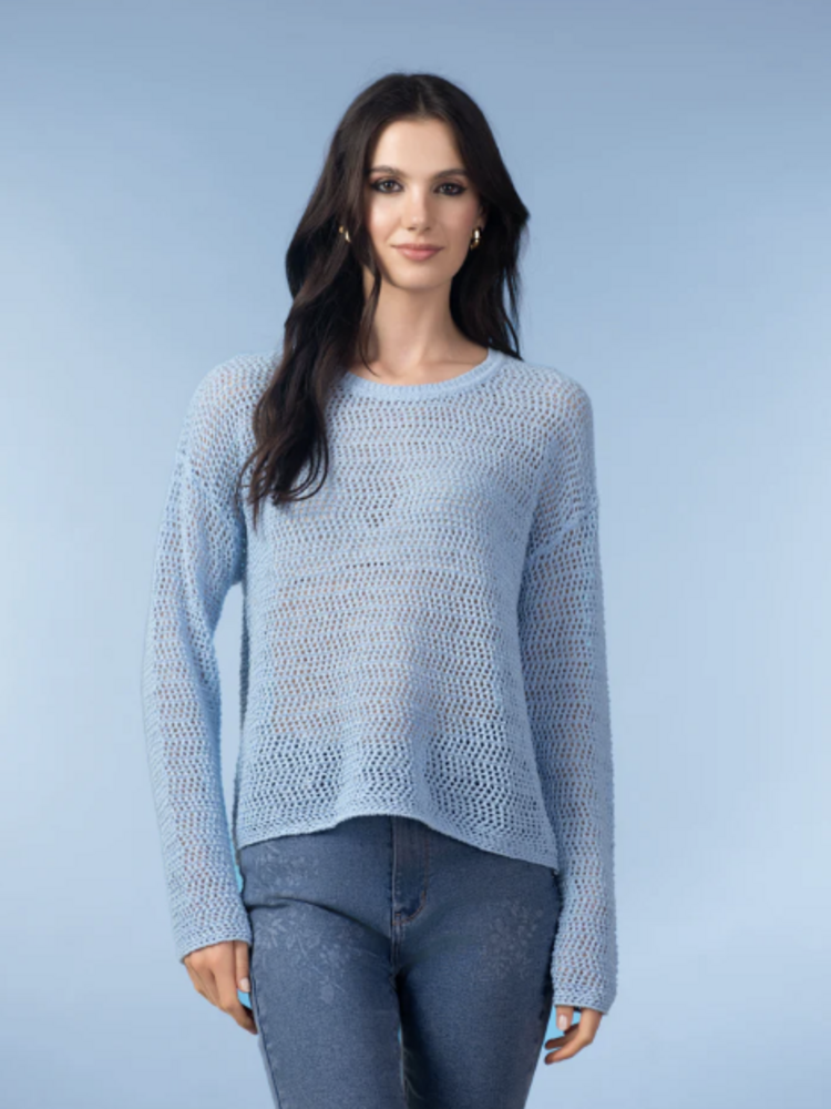 ALISON SHERI SKY CROCHET SWEATER