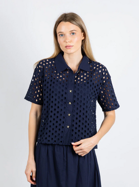 LEO & UGO LIDO EYELET SHIRT