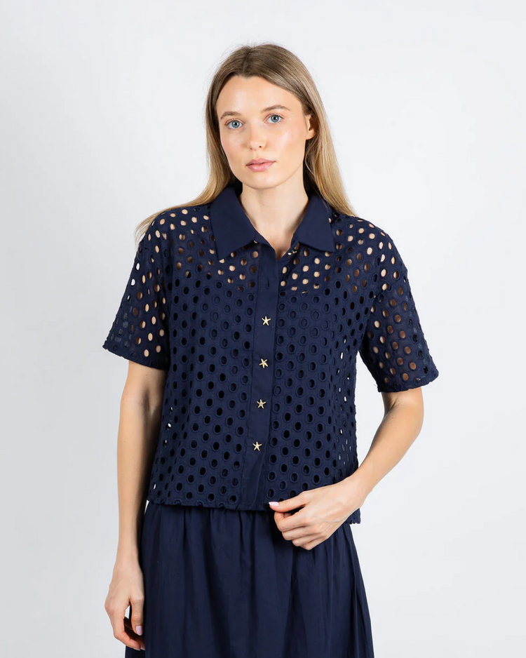 LEO & UGO LIDO EYELET SHIRT