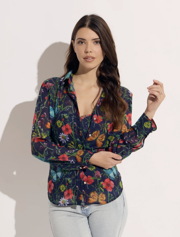 OO LA LA FLORAL MESH TWO PIECE TOP