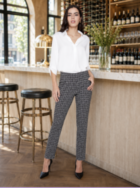 RENUAR SOHO PLAID KNIT PANT