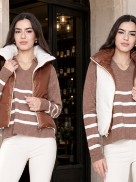 RENUAR REVERSIBLE TIRAMISU VEST