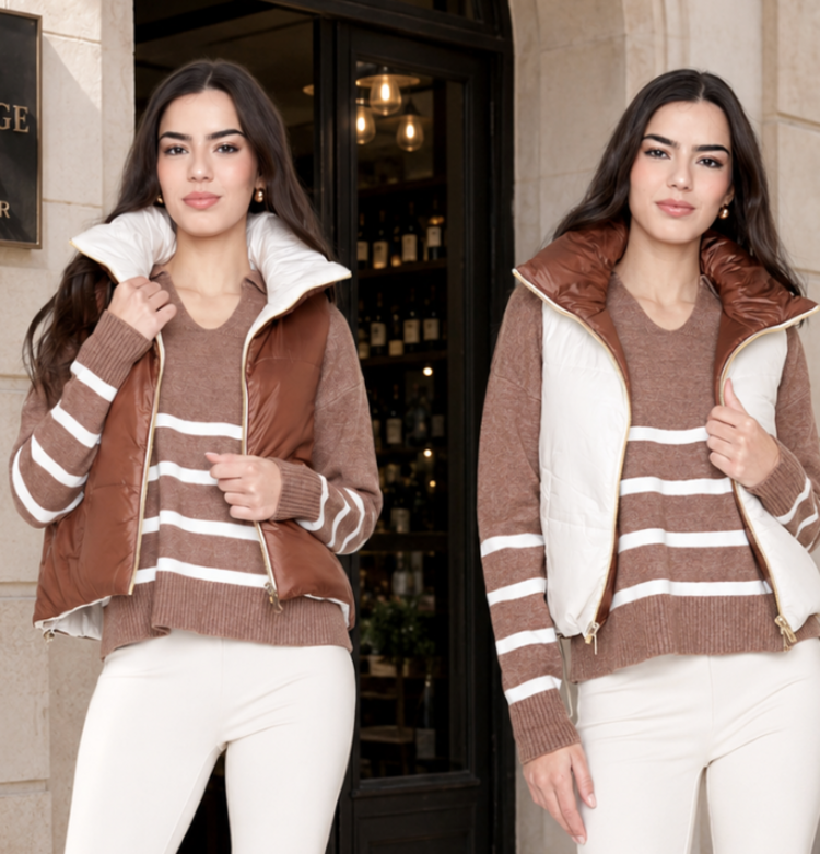 RENUAR REVERSIBLE TIRAMISU VEST