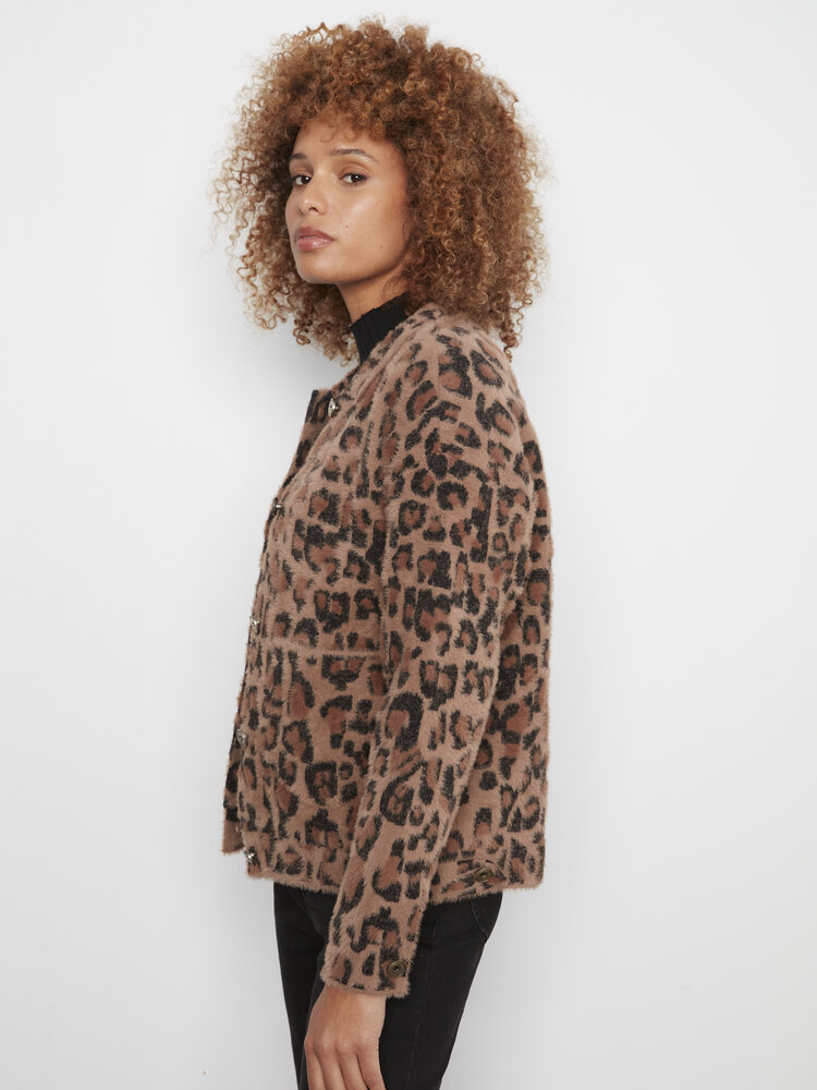 CHARLIE B. LEOPARD  EYELASH PATCH JACKET
