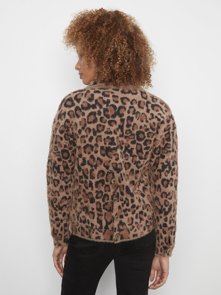 CHARLIE B. LEOPARD  EYELASH PATCH JACKET