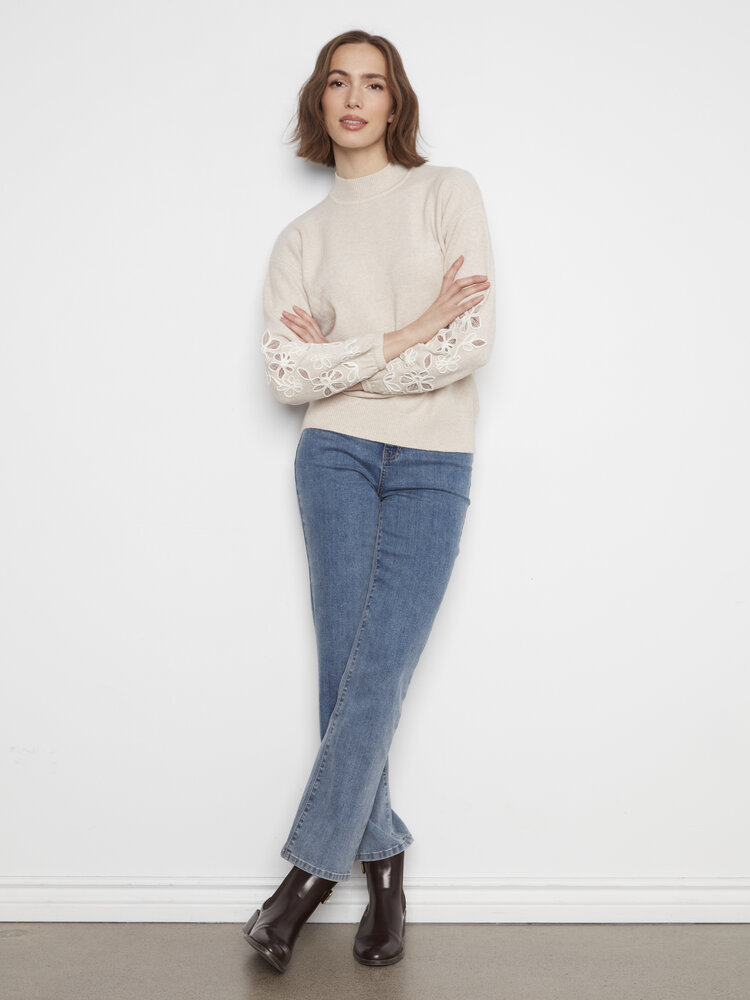 CHARLIE B. ALMOND GLOW SWEATER