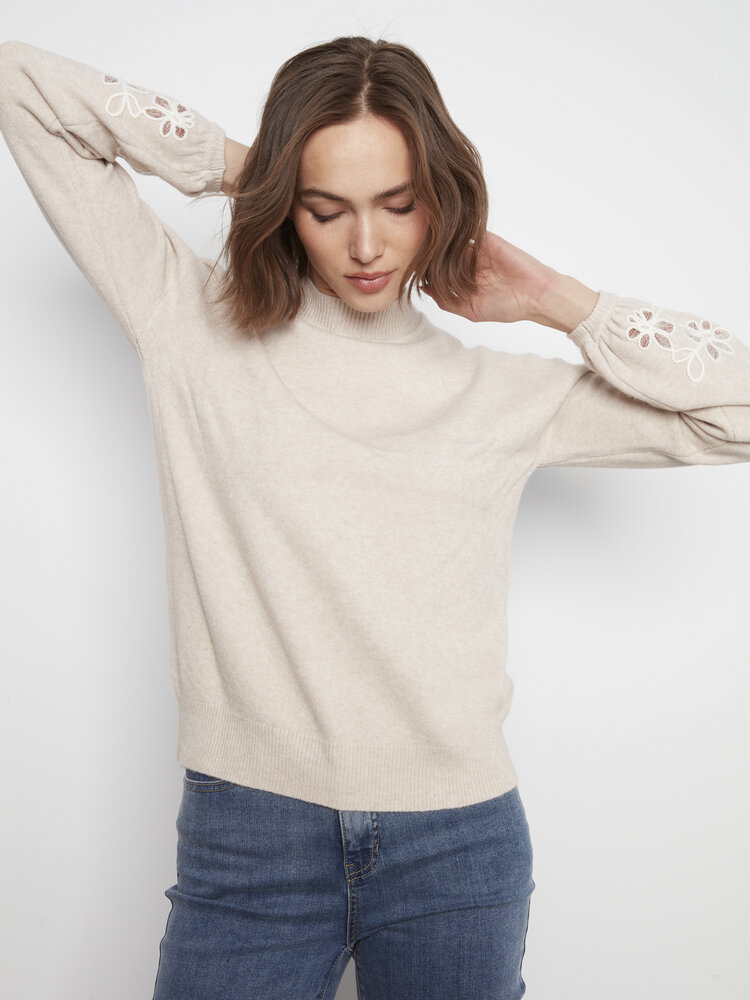 CHARLIE B. ALMOND GLOW SWEATER