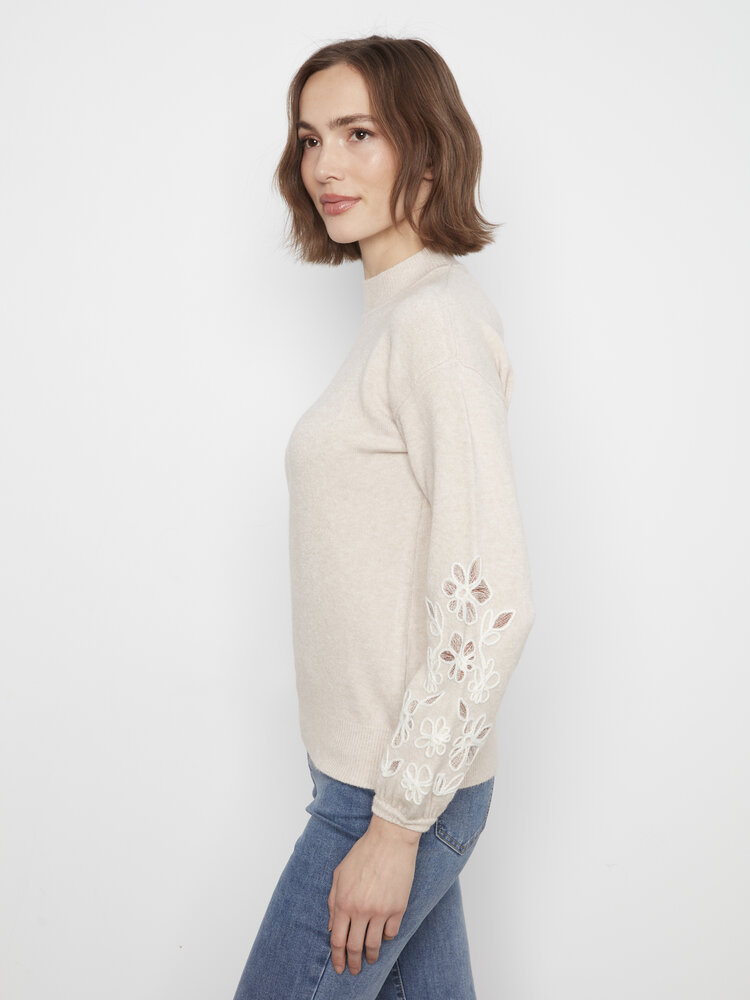 CHARLIE B. ALMOND GLOW SWEATER