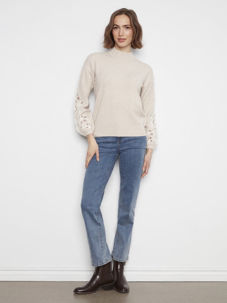 CHARLIE B. ALMOND GLOW SWEATER