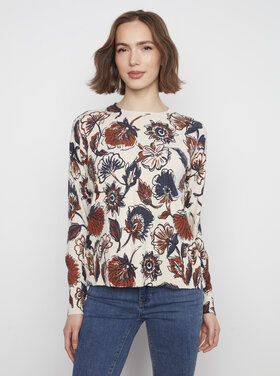CHARLIE B. FANTASY FLORALS KNIT TOP
