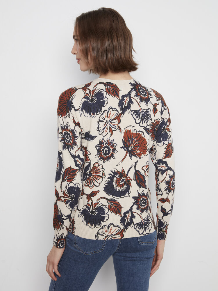 CHARLIE B. FANTASY FLORALS KNIT TOP
