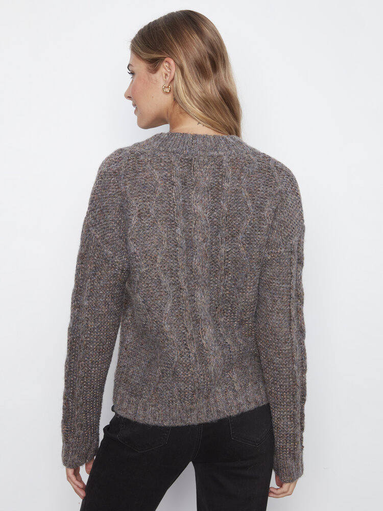CHARLIE B. WOODLANDS METALLIC SWEATER