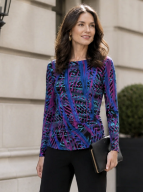 CLARA SUNWOO FUCHSIA TROPICS SIDE TWIST TOP