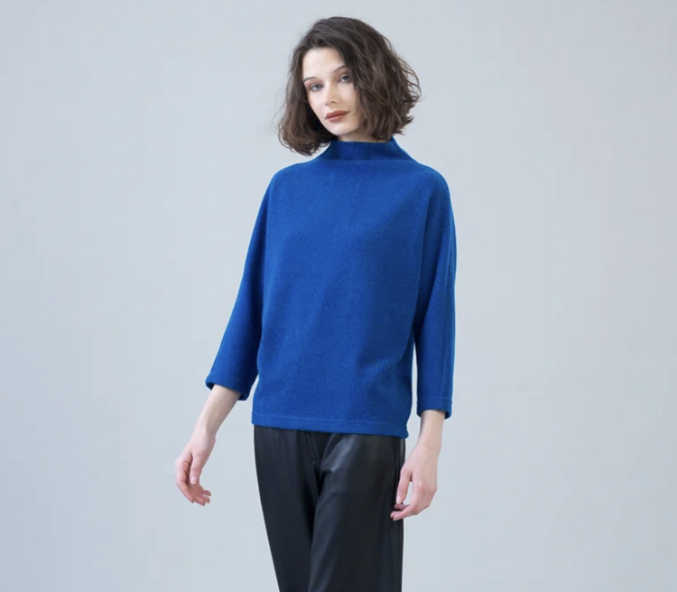 CLARA SUNWOO COBALT RUNWAY SWEATER