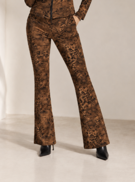 OO LA LA SUEDED LEOPARD PANT