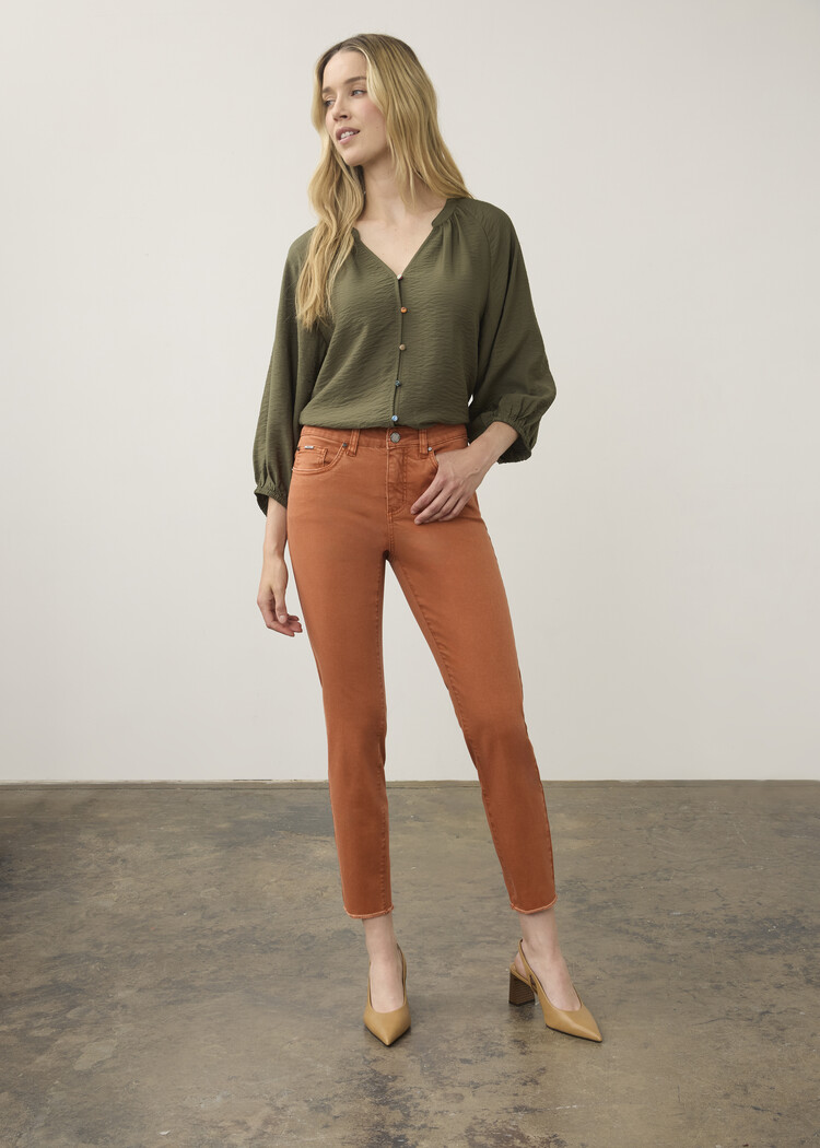 FDJ OLIVIA SLIM ANKLE IN TERRA COTTA