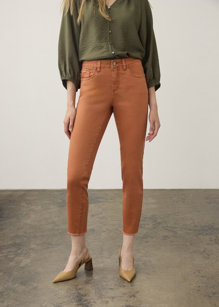 FDJ OLIVIA SLIM ANKLE IN TERRA COTTA